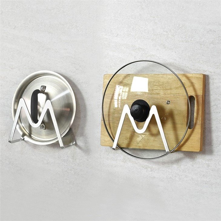 wall mount pot lid rack